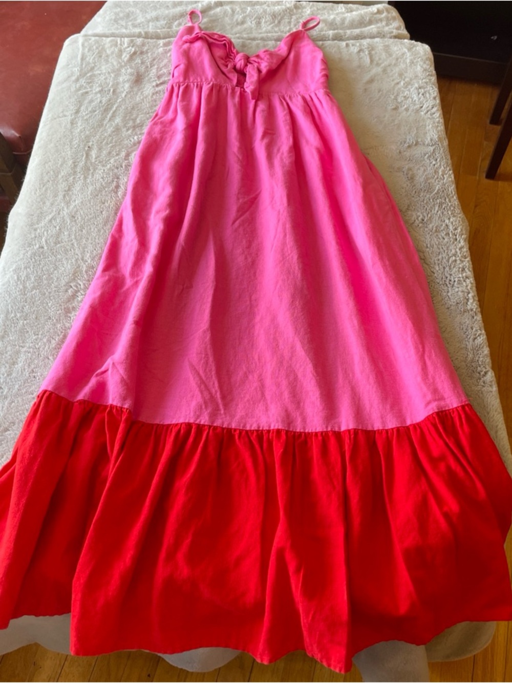 Tabitha Brown Women's Two-Tone Pink and Red Maxi Skirt Dress size XS
